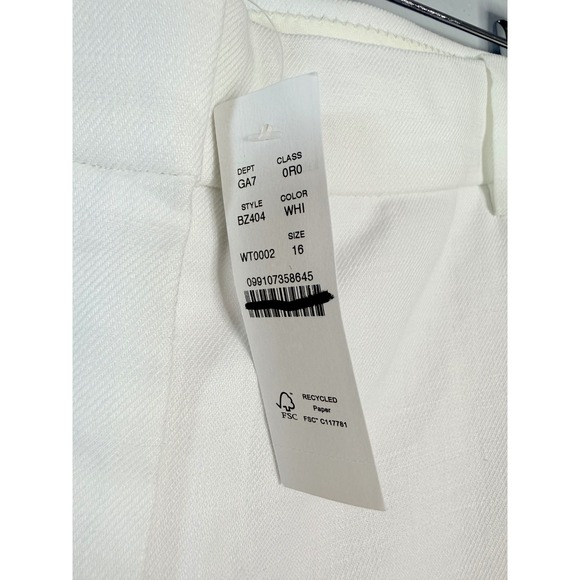 J.Crew Carolina flare pant in stretch linen blend‎ White 16 - Picture 4 of 6